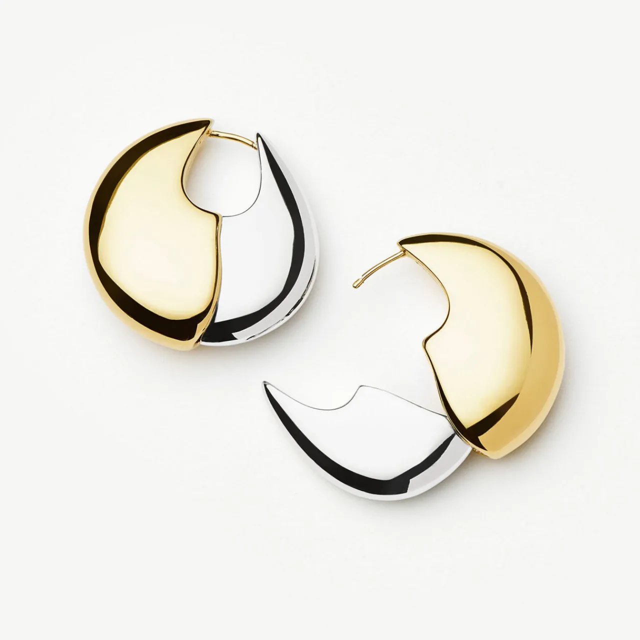 Discount Sculptural Pebble Large Hoop Earrings Women Earrings