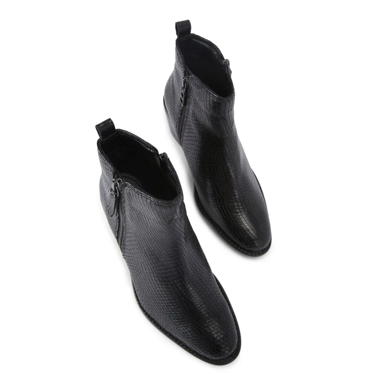 Discount Secil Textured Heeled Boots Women Boots