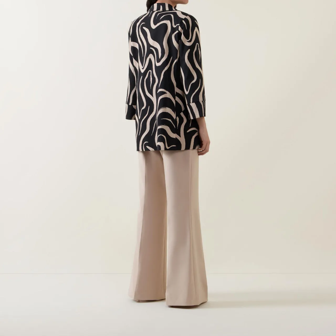 New Seersucker Abstract Blazer Women Coats & Jackets