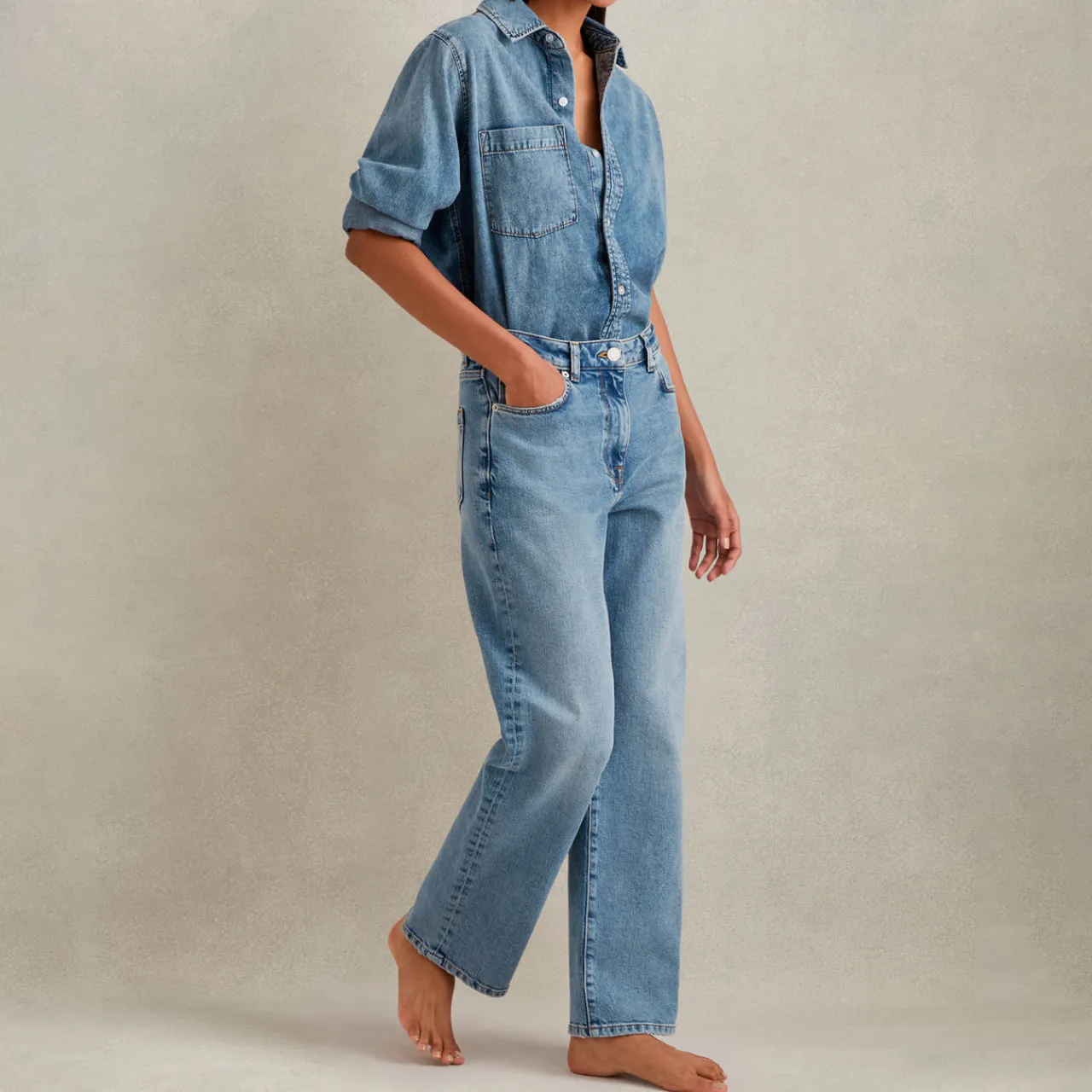 Discount Selin Mid-Rise Straight Leg Jeans Women Denim