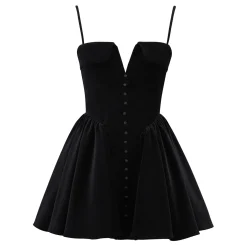 Online Selina Velvet Tulle Mini Dress Women Dresses