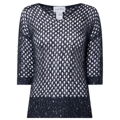 Outlet Sequin Open-Knit Sweater Women Tops
