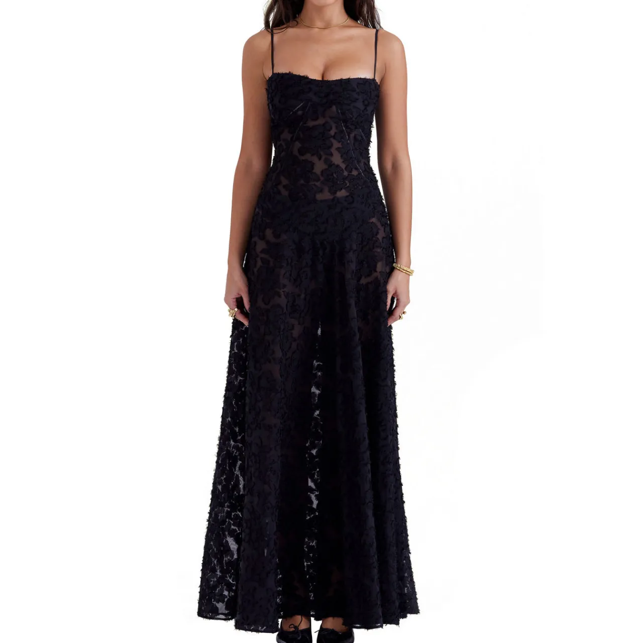 Sale Seren Floral Lace Flared Dress Women Dresses