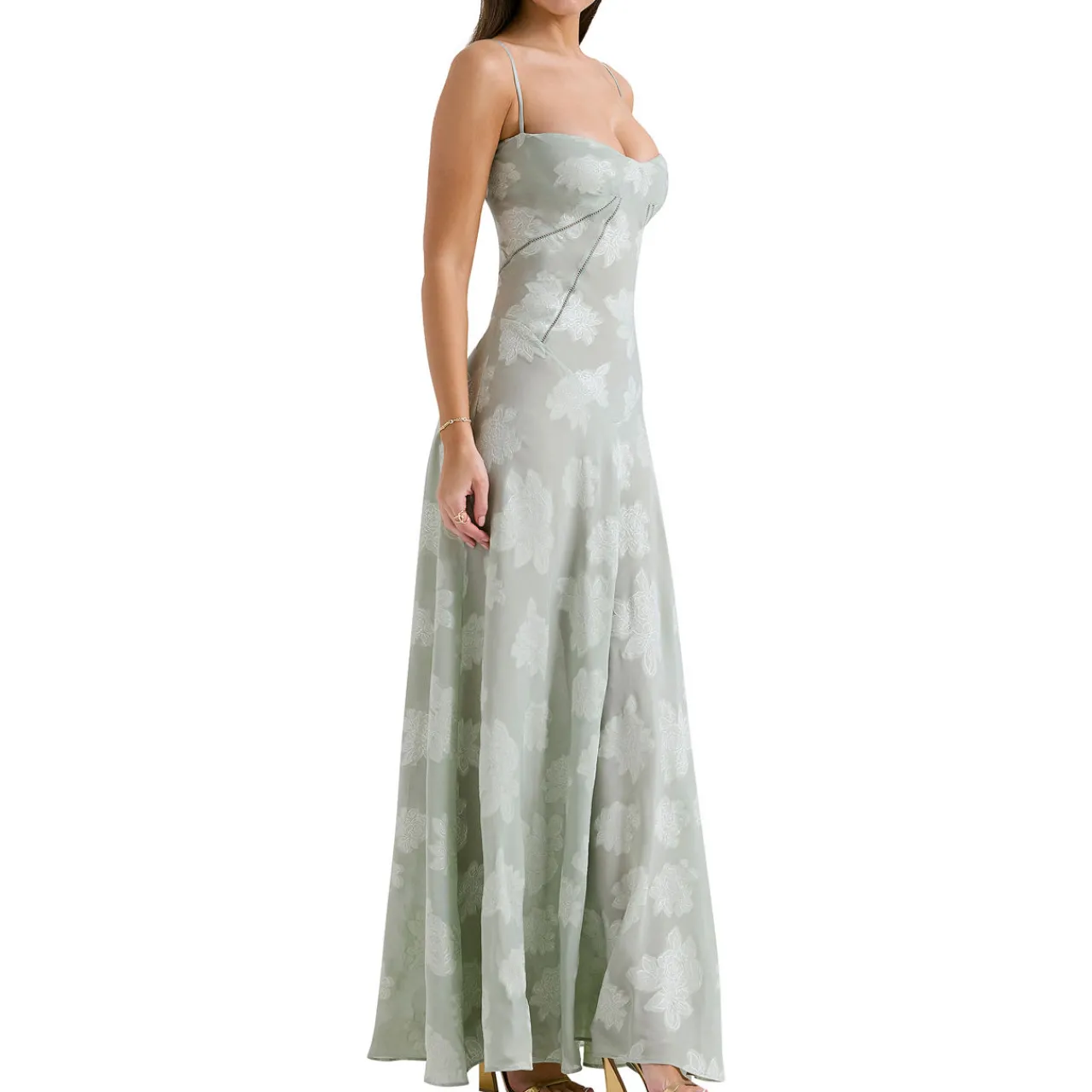 Sale Seren Floral Lace Flared Dress Women Dresses