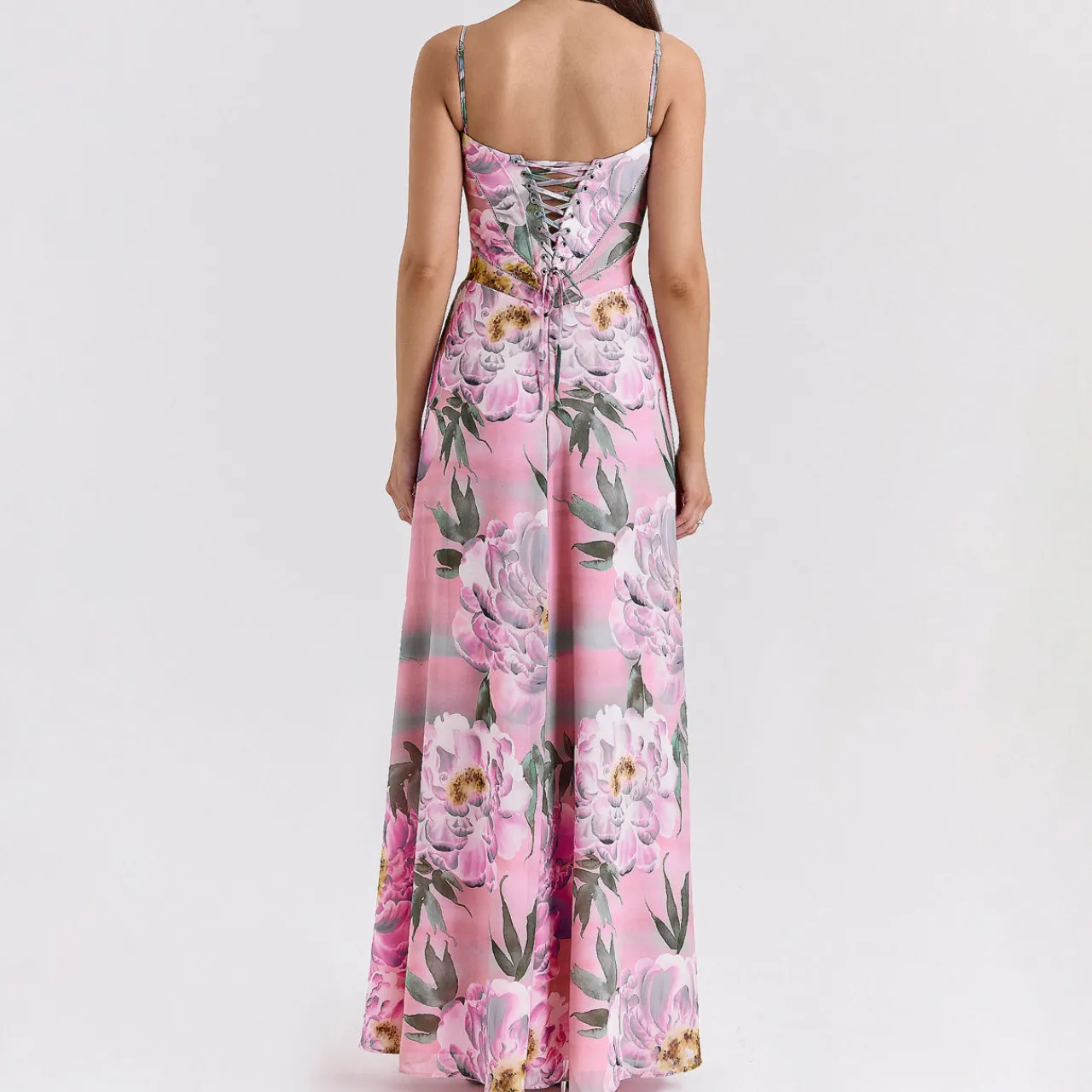 Clearance Seren Floral Lace-Up Dress Women Dresses