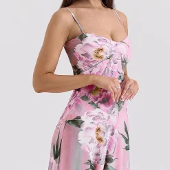 Clearance Seren Floral Lace-Up Dress Women Dresses