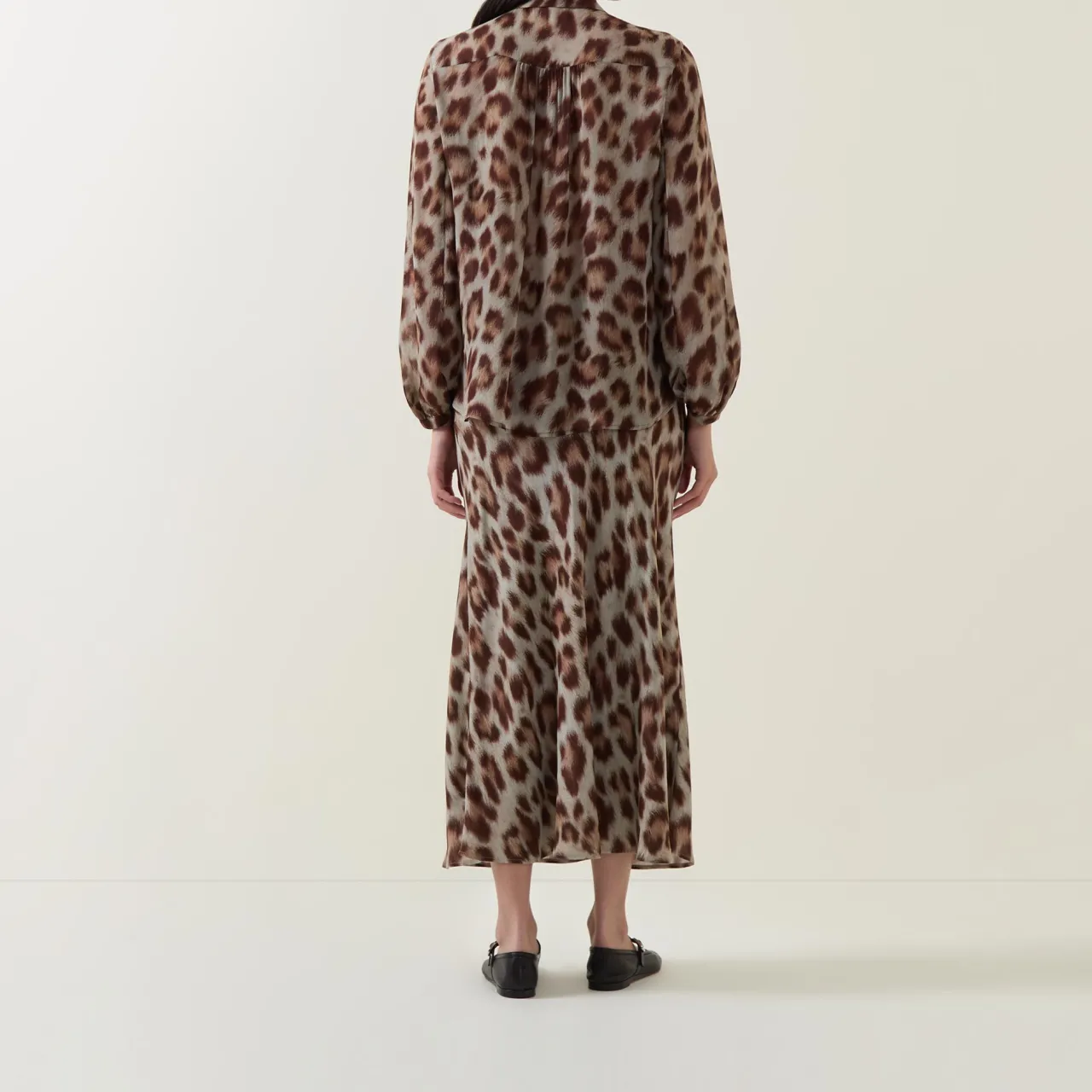 Outlet Sheer Cheetah Print Blouse Women Tops