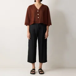 Online Sheer Cropped Cardigan Women Tops
