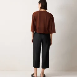 Online Sheer Cropped Cardigan Women Tops