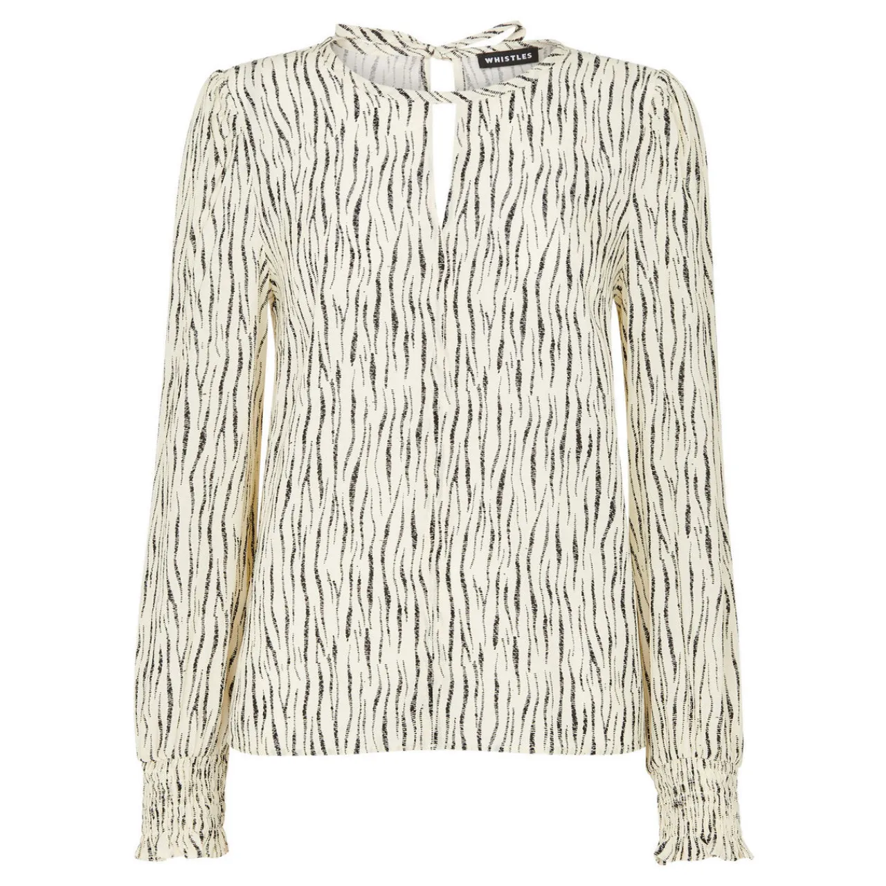 Hot Shibori Stripe Detail Blouse Women Tops