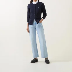 Shield Cable Knit Cardigan Women Sweaters & Cardigans