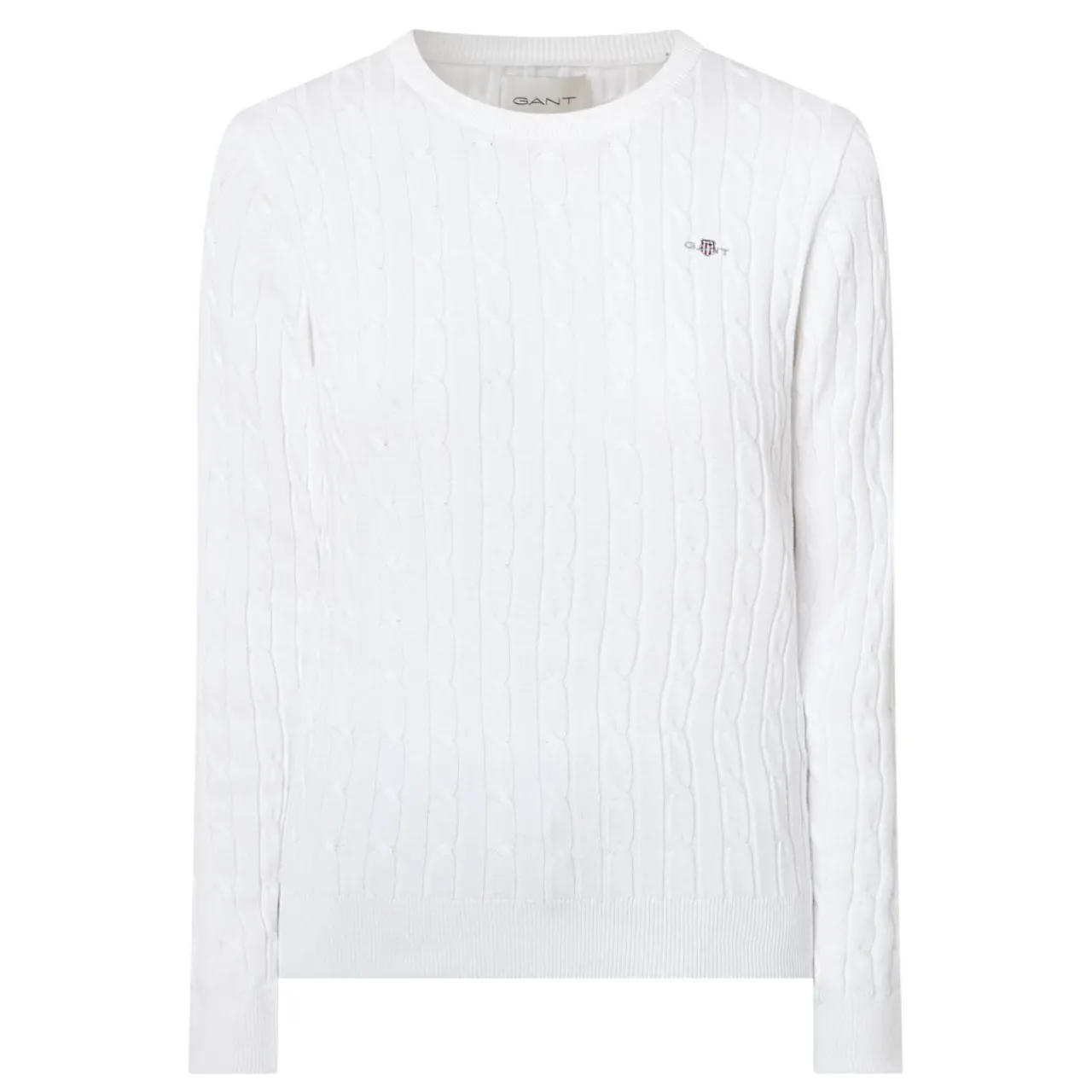 Hot Shield Logo Cable Knit Sweater Women Sweaters & Cardigans