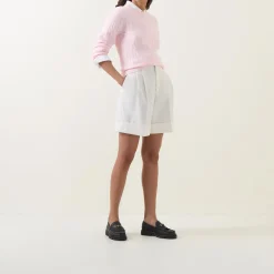 Hot Shield Logo Cable Knit Sweater Women Coats & Jackets