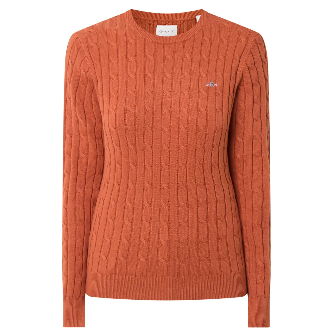 Best Shield Logo Cable Knit Sweater Women Coats & Jackets
