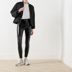 Best Shiny Faux Patent Leggings Women Activewear|Leggings