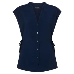 New Side-Tie Button-Down Shirt Women Tops