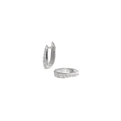 Outlet Silver Pave Claw Huggie Earrings Women Earrings