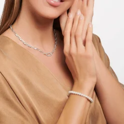 New Silver Pearls Bracelet Women Bracelets