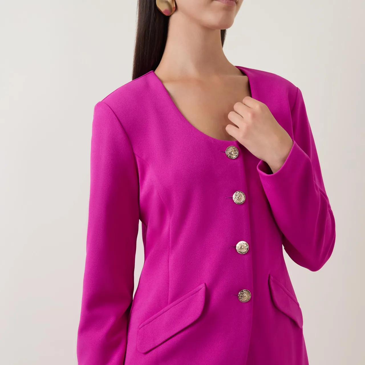 Outlet Single Breasted Jacket Women Coats & Jackets