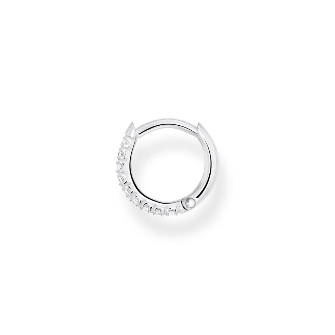 Best Single Hoop Earring White Stones Women Earrings