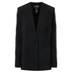 Outlet Sleeve-Embellished Single-Breasted Blazer Women Coats & Jackets