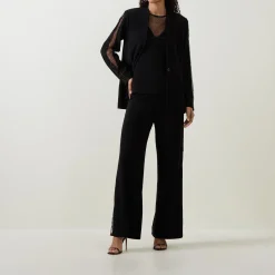 Outlet Sleeve-Embellished Single-Breasted Blazer Women Coats & Jackets