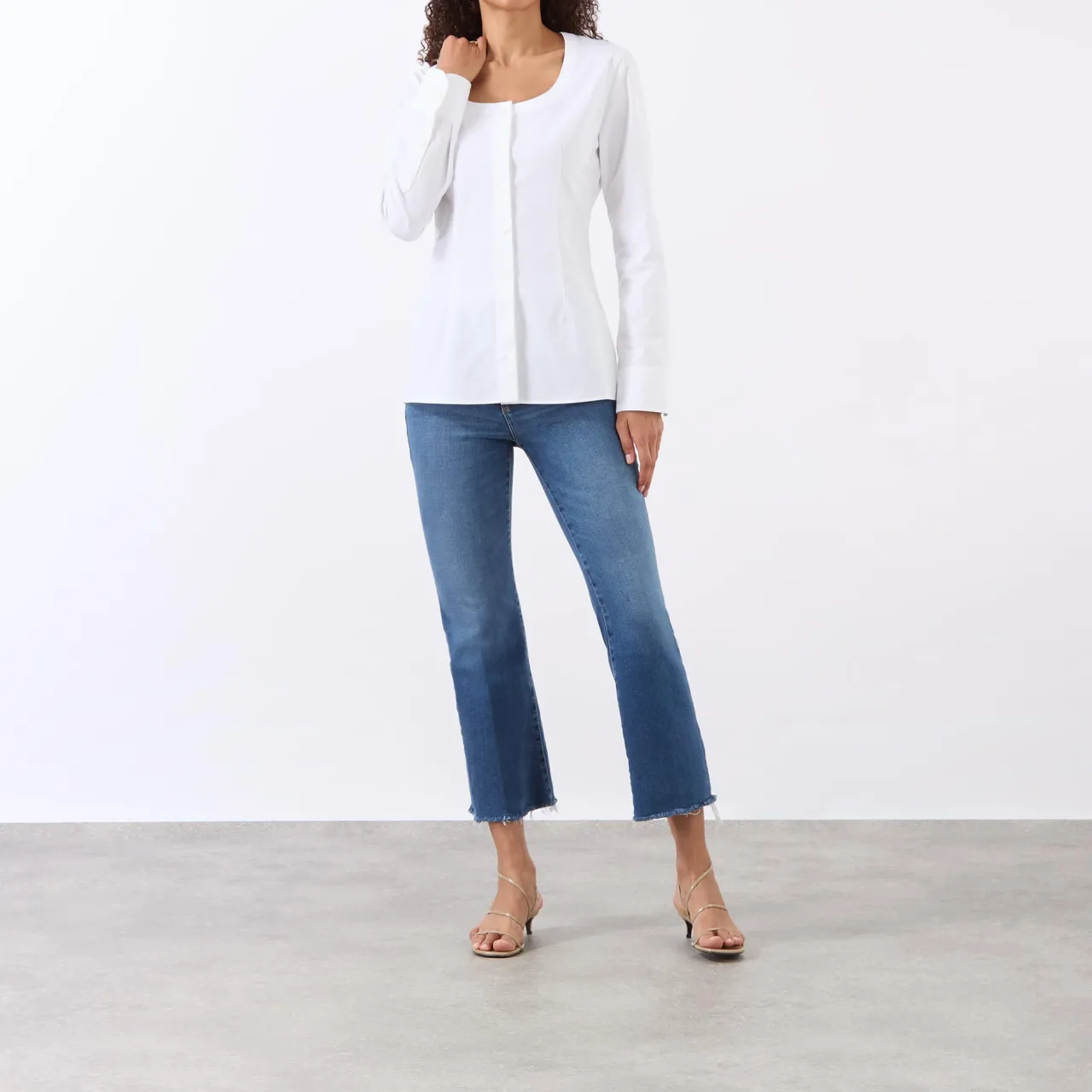 Clearance Soft-Tech Good Legs Cropped Mini Boot Jeans Women Denim