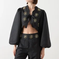 Outlet Sol De Noche Beaded Jacket Women Coats & Jackets