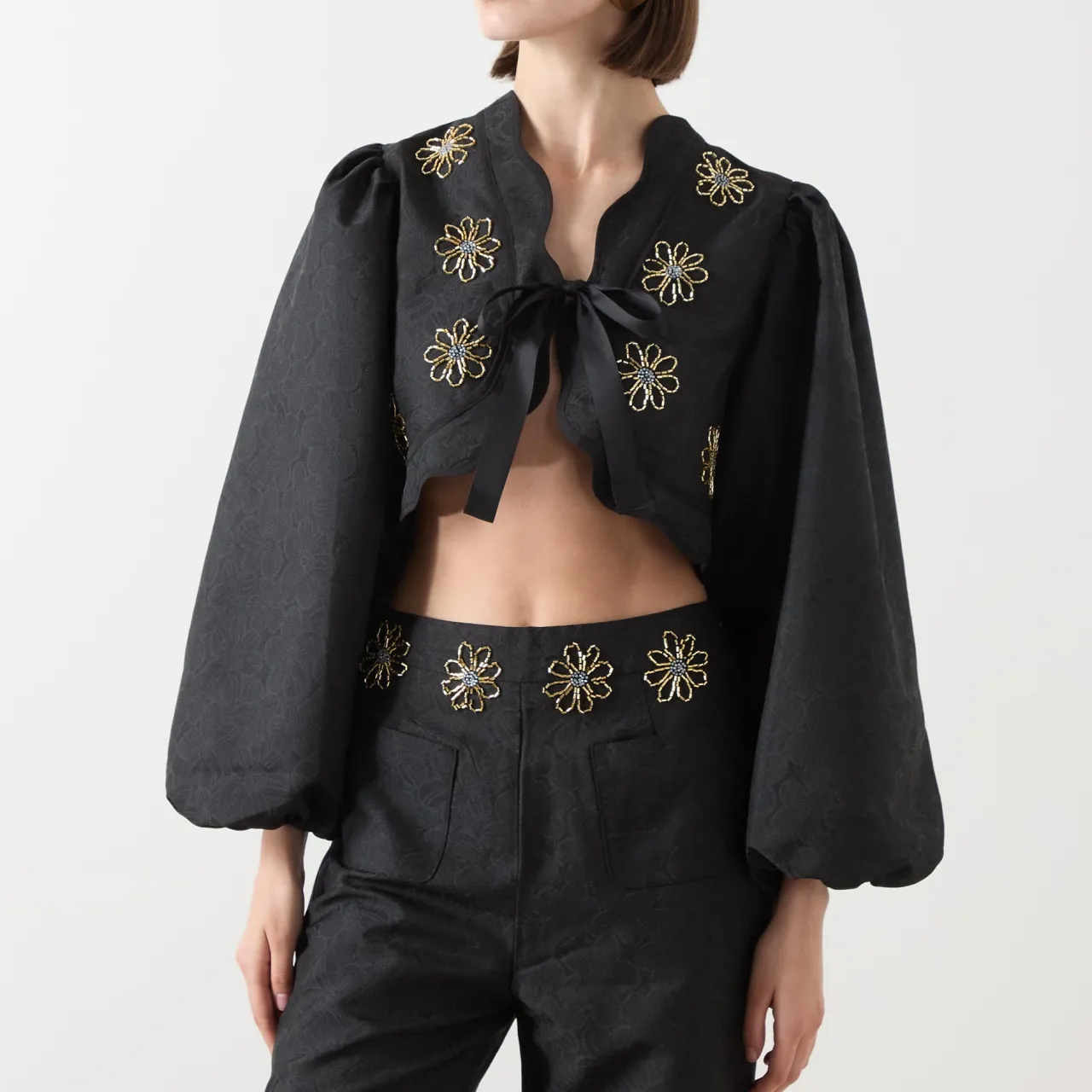 Outlet Sol De Noche Beaded Jacket Women Coats & Jackets