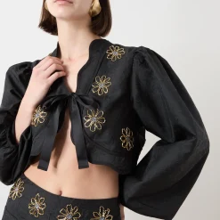 Outlet Sol De Noche Beaded Jacket Women Coats & Jackets