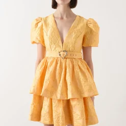 Best Sol Floral Jacquard Mini Dress Women Dresses|Occasion Dressing