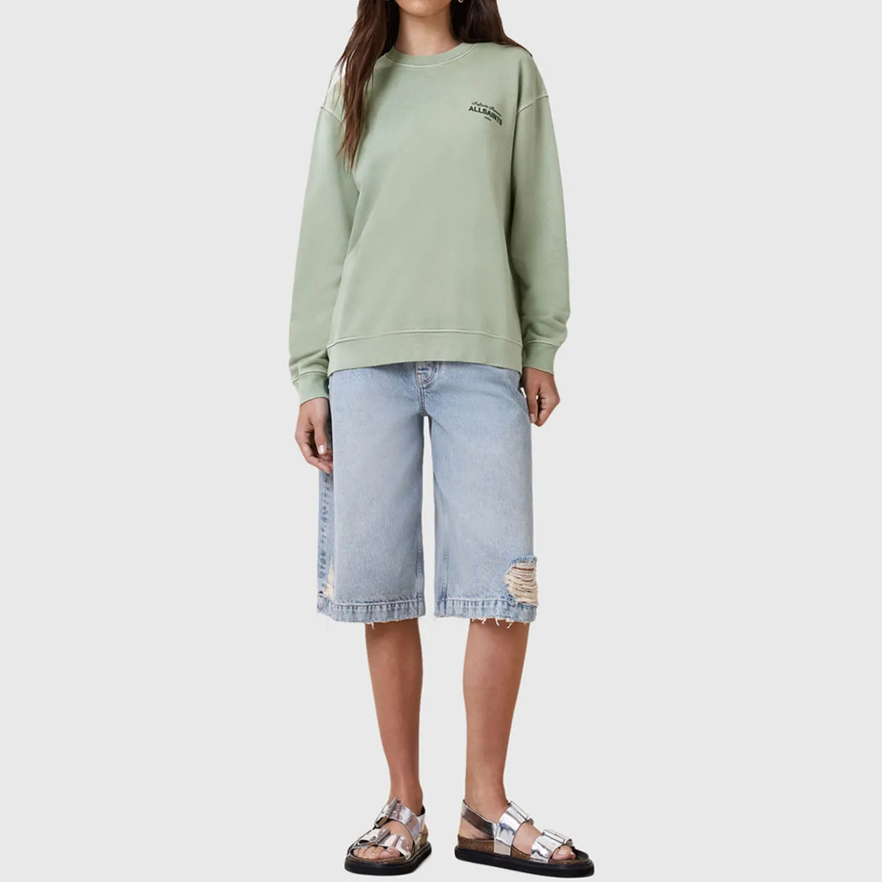 New Soleil Etta Oversized Logo Sweatshirt Women Sweatshirts & Hoodies