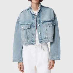 Discount Sonny Oversized Cropped Denim Jacket Women Coats & Jackets