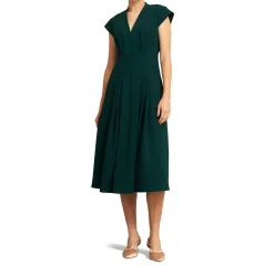 Sophie Pintuck Flared Dress Women Dresses