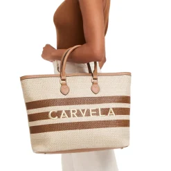 Clearance Sorrento Striped Shopper Tote Bag Women Tote Bags