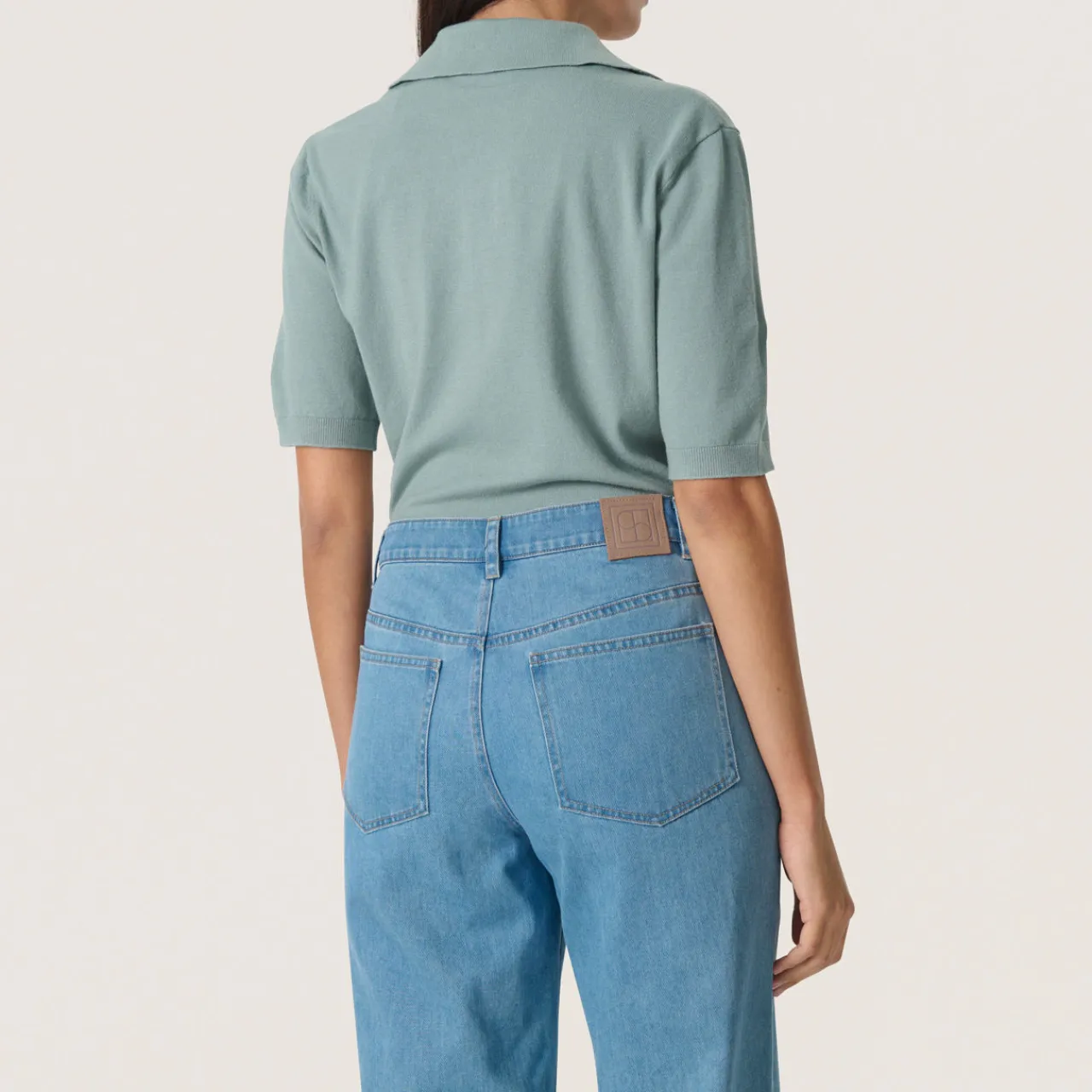 Online Spina Knit Polo Shirt Women Sweaters & Cardigans