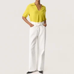 Online Spina Knit Polo Shirt Women Sweaters & Cardigans