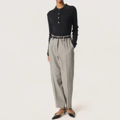 New Spina Ribbed Polo Shirt Women Sweaters & Cardigans