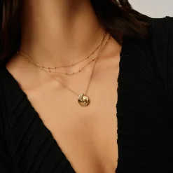 Online Spiral Mini Pendant Chain Necklace Women Necklaces