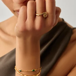 New Spiral Stacking Ring Women Rings