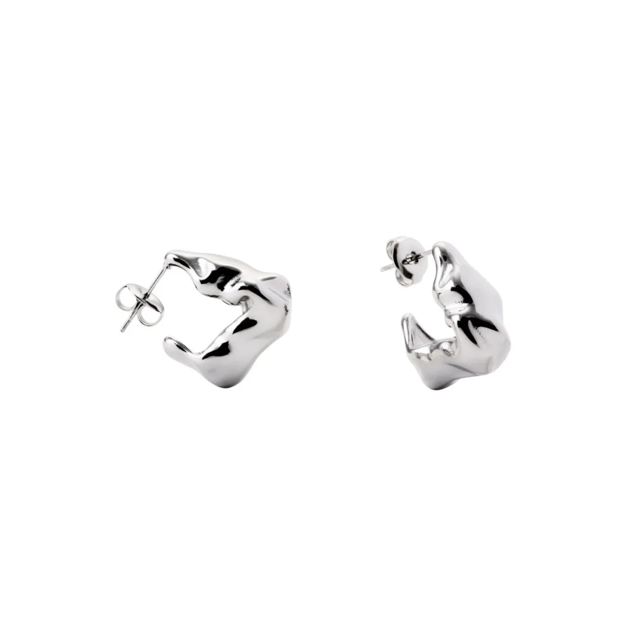 Discount Square Textured Statement Hoops Women Earrings