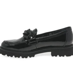 Best Squeeze Chain-Detail Patent Loafers Women Loafers