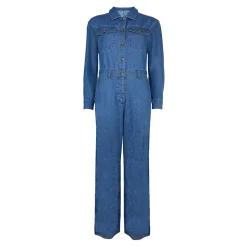 New Straight Leg Denim Jumpsuit Women Jumpsuits