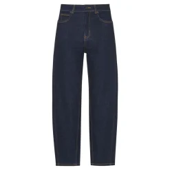 Clearance Stretch High-Rise Barrel Straight-Leg Jeans Women Denim