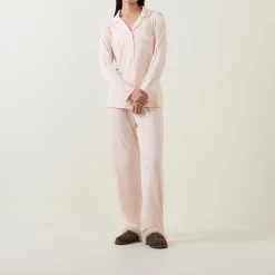 Online Stretch Long Pyjama Set Women Sleepwear