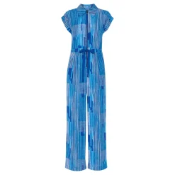 Online Stripe Drawstring Pocket Jumpsuit Women Jumpsuits