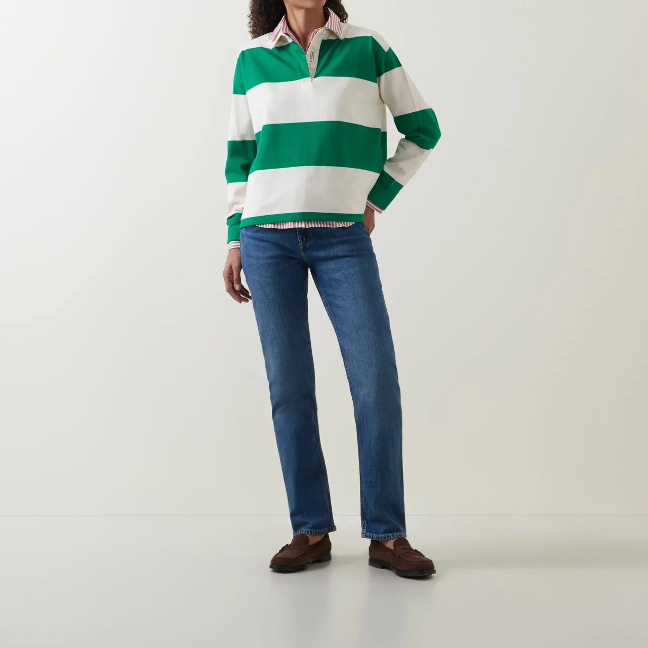 Best Stripe Heavyweight Rugby Top Women Tops