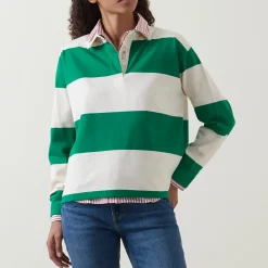 Best Stripe Heavyweight Rugby Top Women Tops
