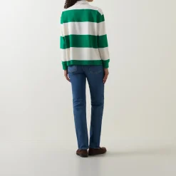 Best Stripe Heavyweight Rugby Top Women Tops