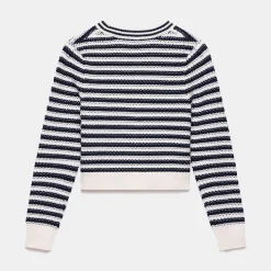 Online Striped Bow Cardigan Women Sweaters & Cardigans